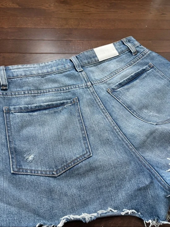 Pistola Denim Shorts Nova Size 29 High Rise Relaxed Distressed Cutoff Festival - Picture 10 of 14